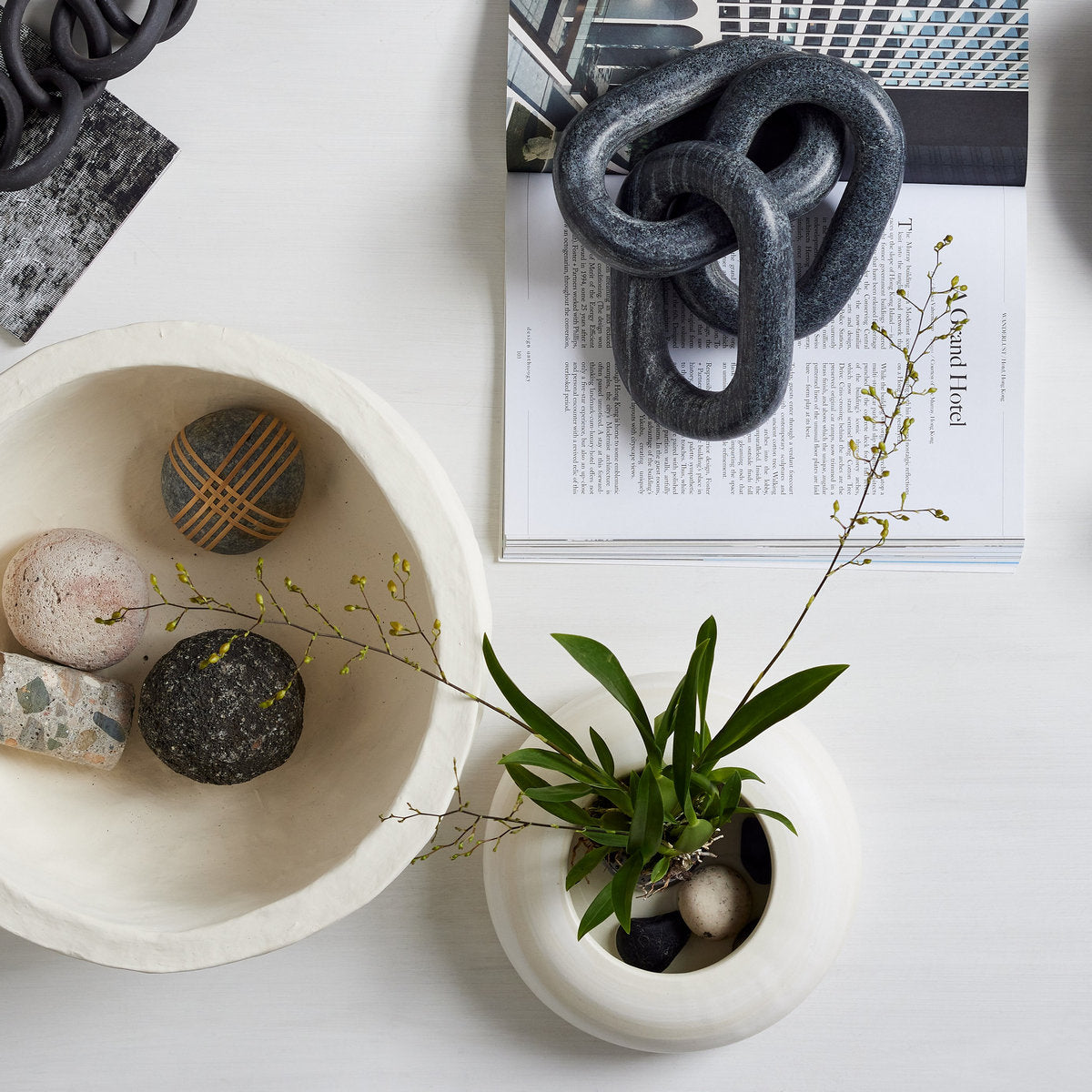 Black Marble Chain, Small Link - Bloomist