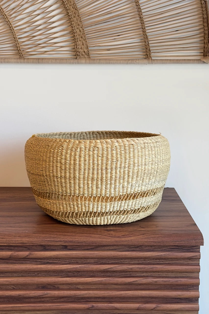 woven baskets for plants Round Mixed Woven Planter | Perfect Basket Planter