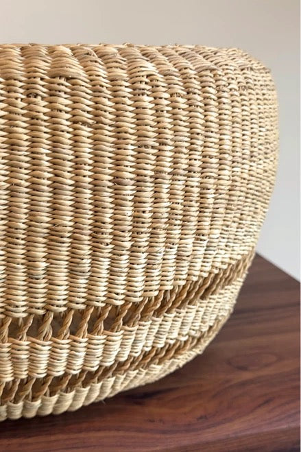 large woven basket planter Round Mixed Woven Planter | Perfect Basket Planter