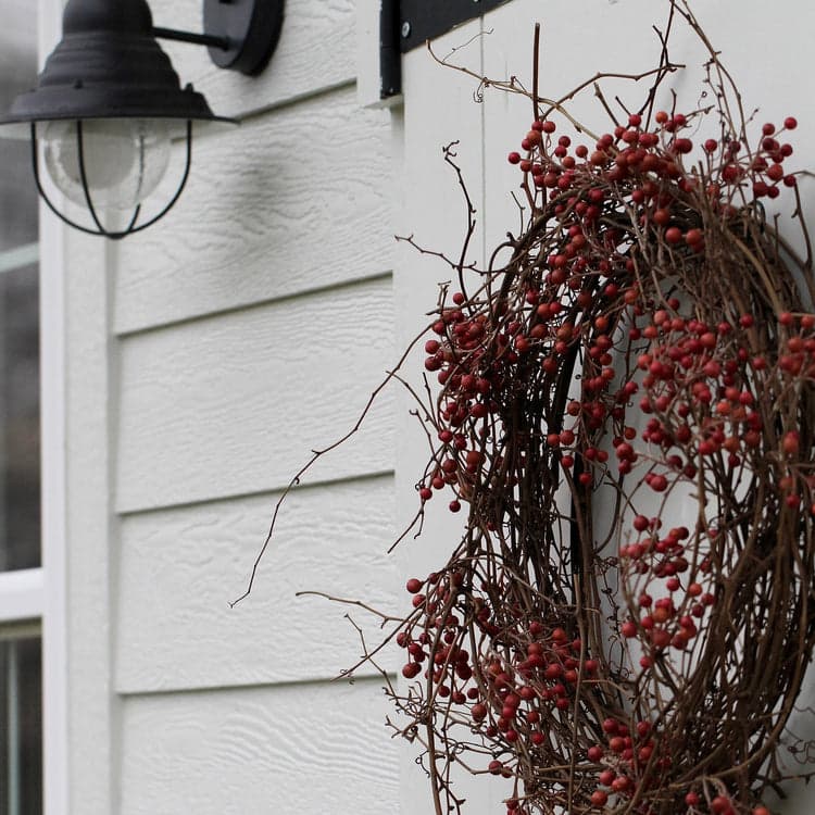 EcoFaux Red Ilex Berry Wreath - Bloomist