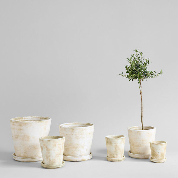ceramic white pots for plants White Patina Terra Cotta Planter | Hand-Thrown Pots