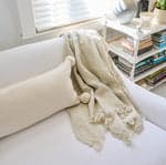 Pom Pom Wool Lumbar Pillow, 14" x 35" - Bloomist