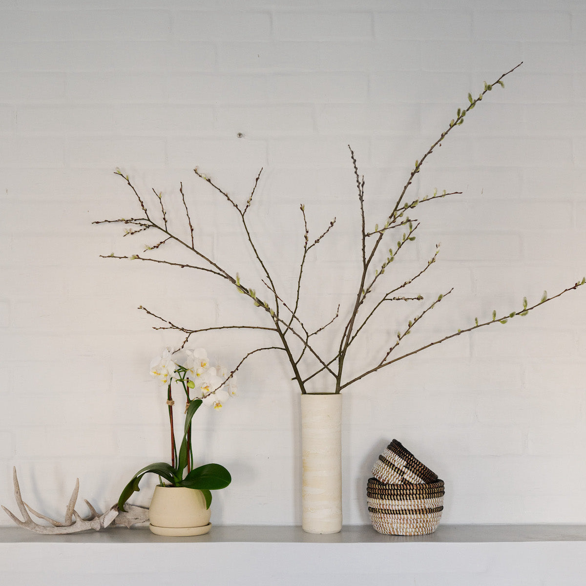 Black and White Stripe Senegalese Baskets - Bloomist