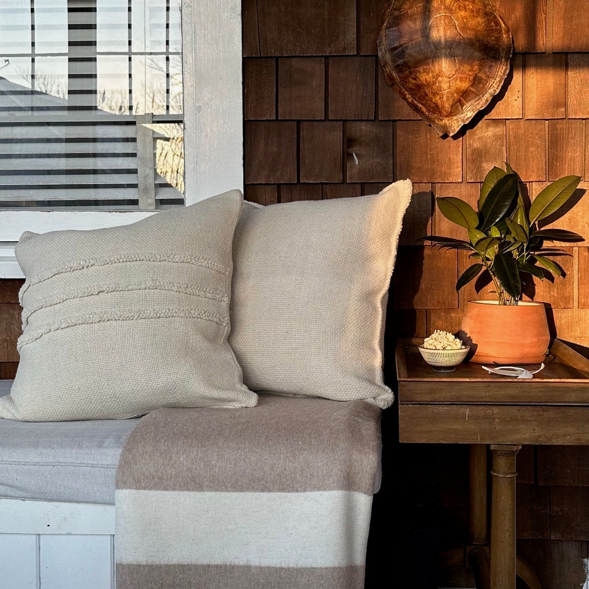 Treko Fringe Wool Pillow - Thumbnail 4