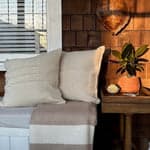 Siempre Throw, Beige with Ivory Stripe - Bloomist