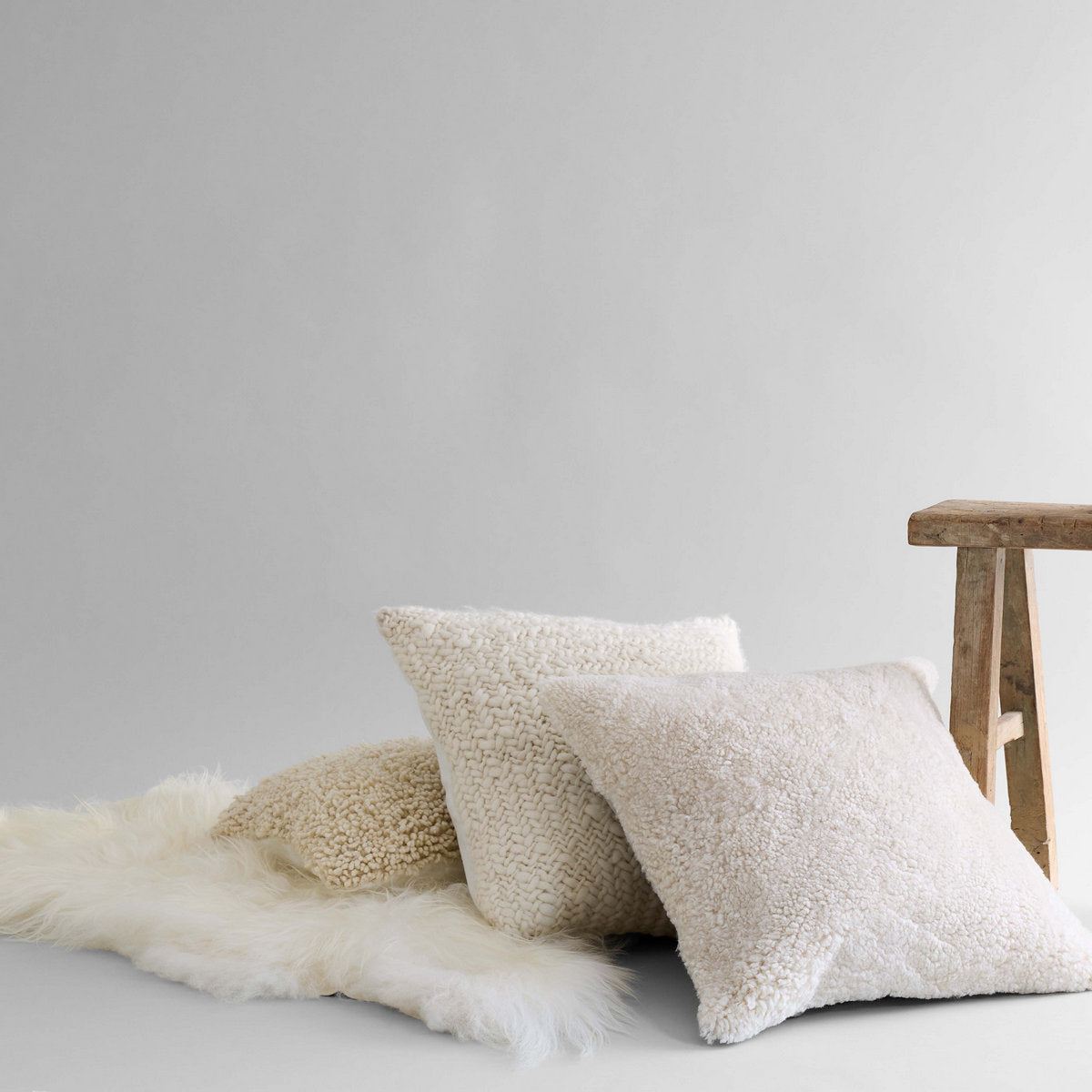 Curly Shearling Sheepskin Pillow, 20" x 20" - Bloomist