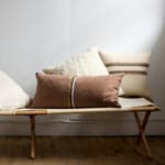 Nube Handwoven Wool Pillow in Ivory, 22" x 22"