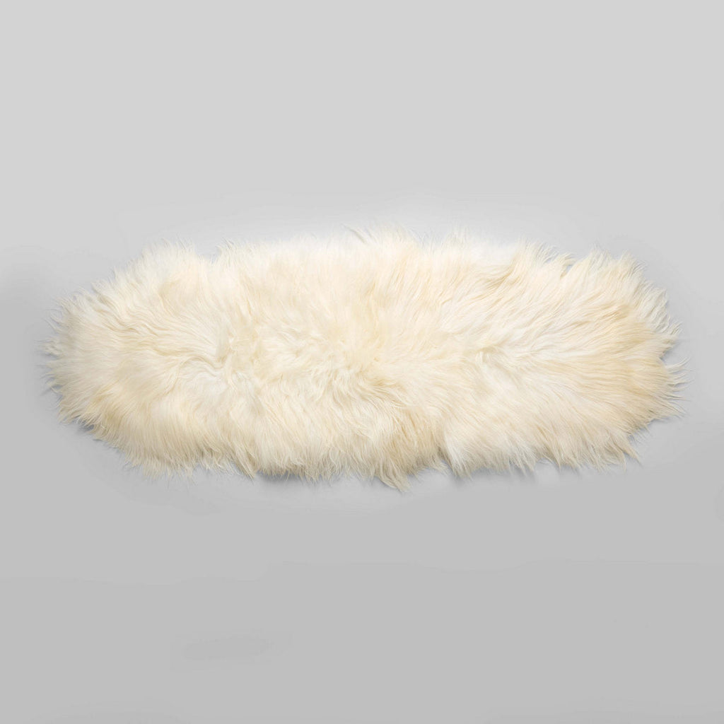 Icelandic Longwool Sheepskin Pelt, White - Bloomist