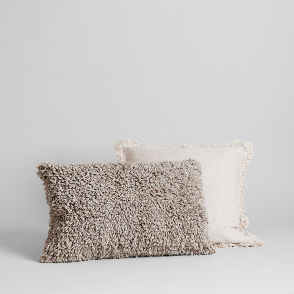 Handmade Wool Shag Pillow, 16x24 - Bloomist