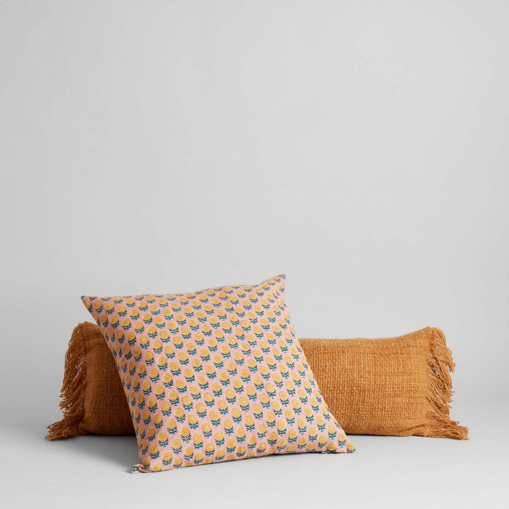 Amber Woven Bolster, 14 x 35 - Bloomist