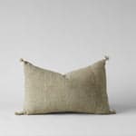 Plant-Dyed Wool Pillow In Green, 16x24 - Bloomist