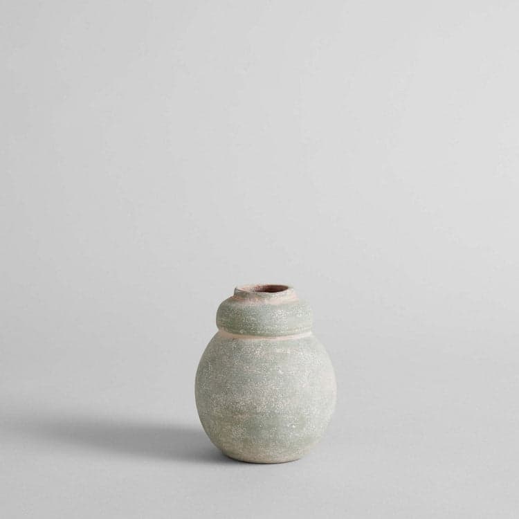 Terra Cotta Bud Vase, Greenwash