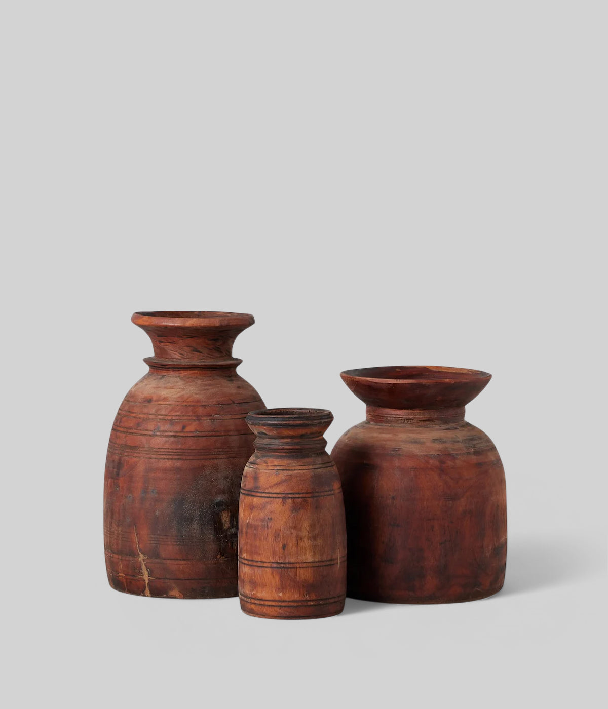 Vintage Wood Jug Vase