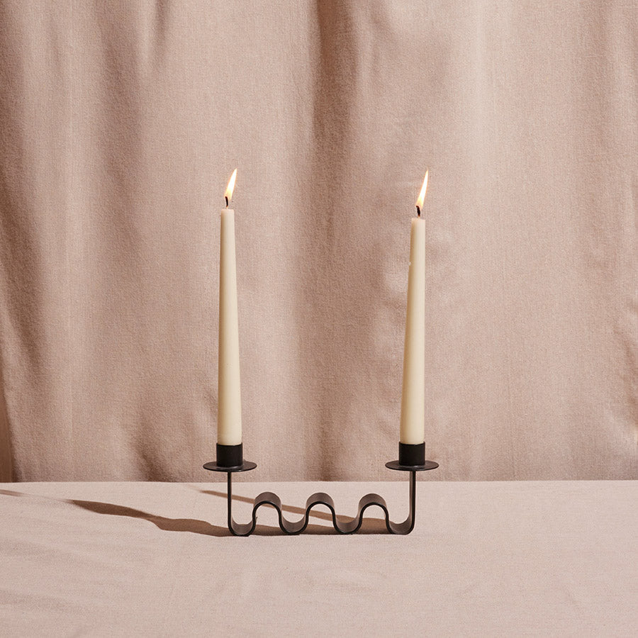 Minimalist double candle stand 