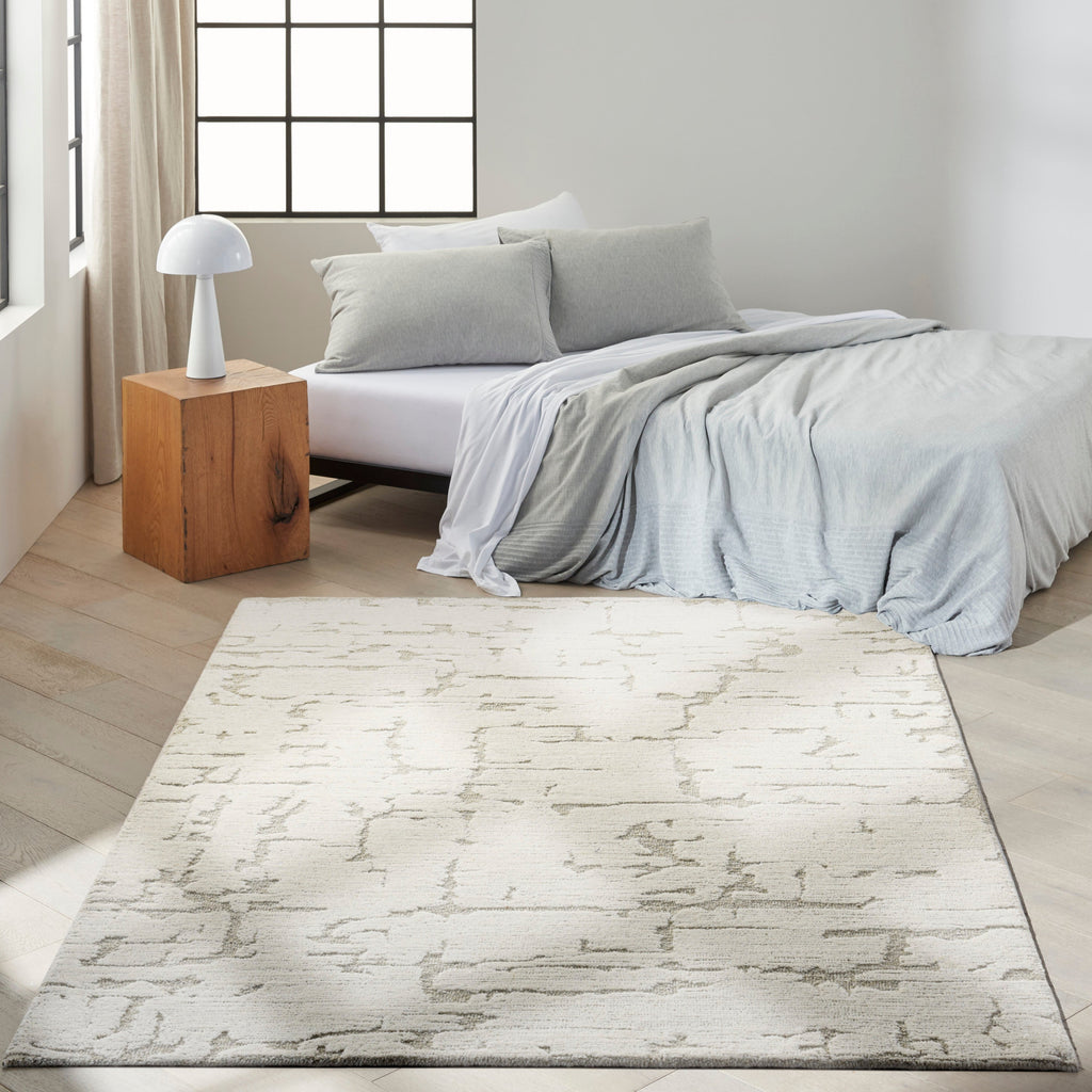 CK009 Sculptural SCL01 Abstract Modern Ivory Area Rug