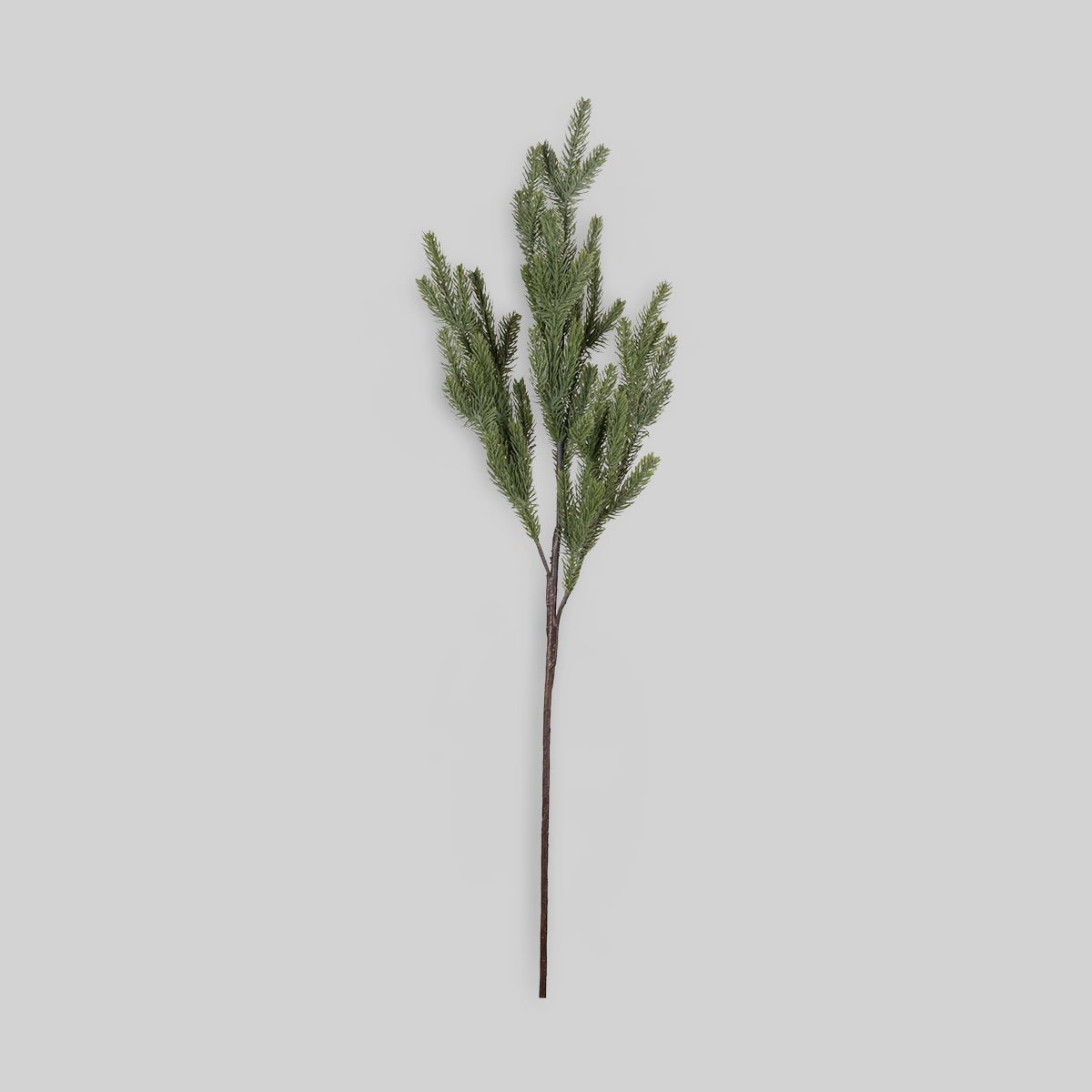 Soft faux foxtail pine stems for holiday centerpieces or winter mantel styling