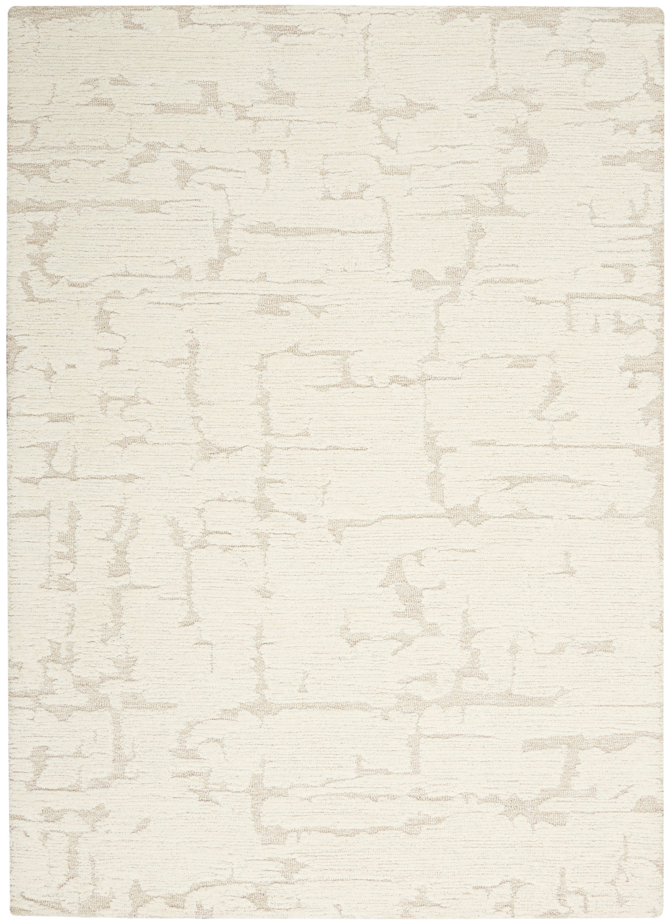 CK009 Sculptural SCL01 Abstract Modern Ivory Area Rug