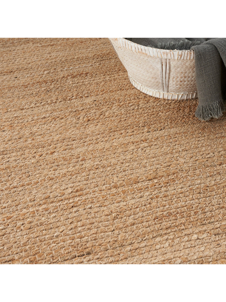 Natural Jute All-over design Farmhouse Natural Area Rug