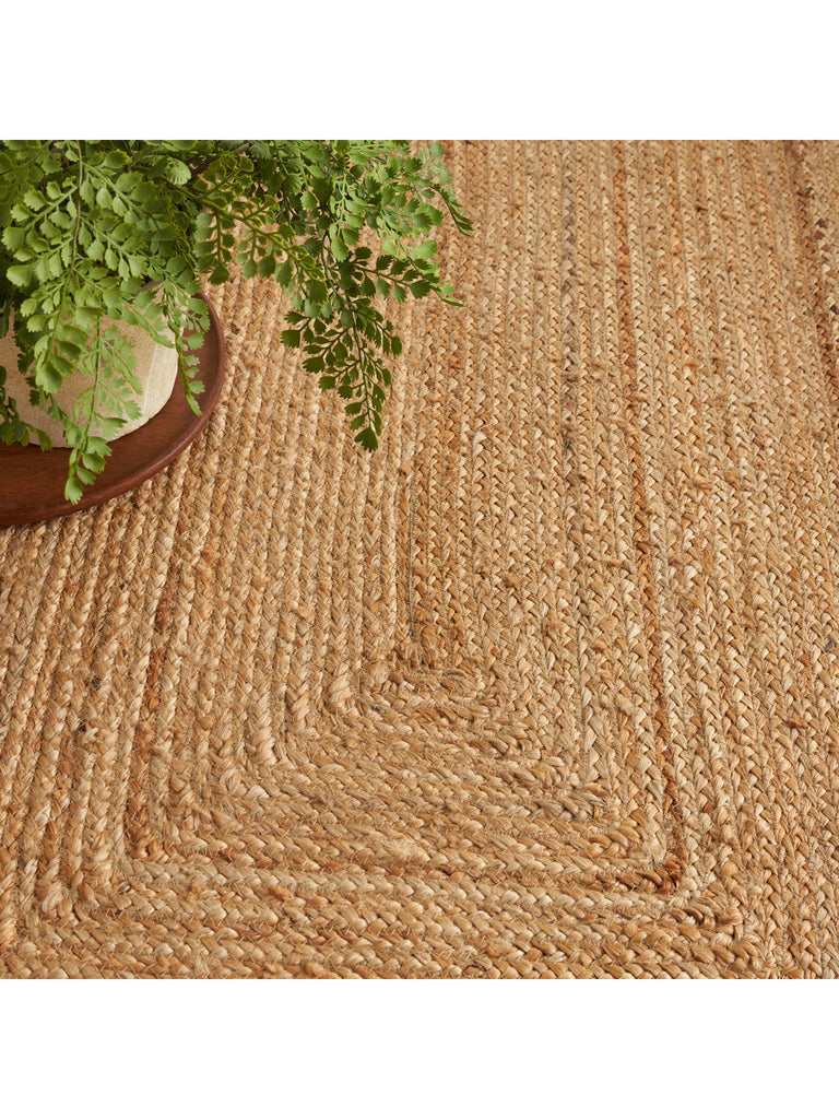 Natural Jute NJT03 Solid Farmhouse Natural Area Rug