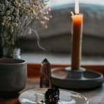 Stoneware Candlestick Holder, Grey - Bloomist