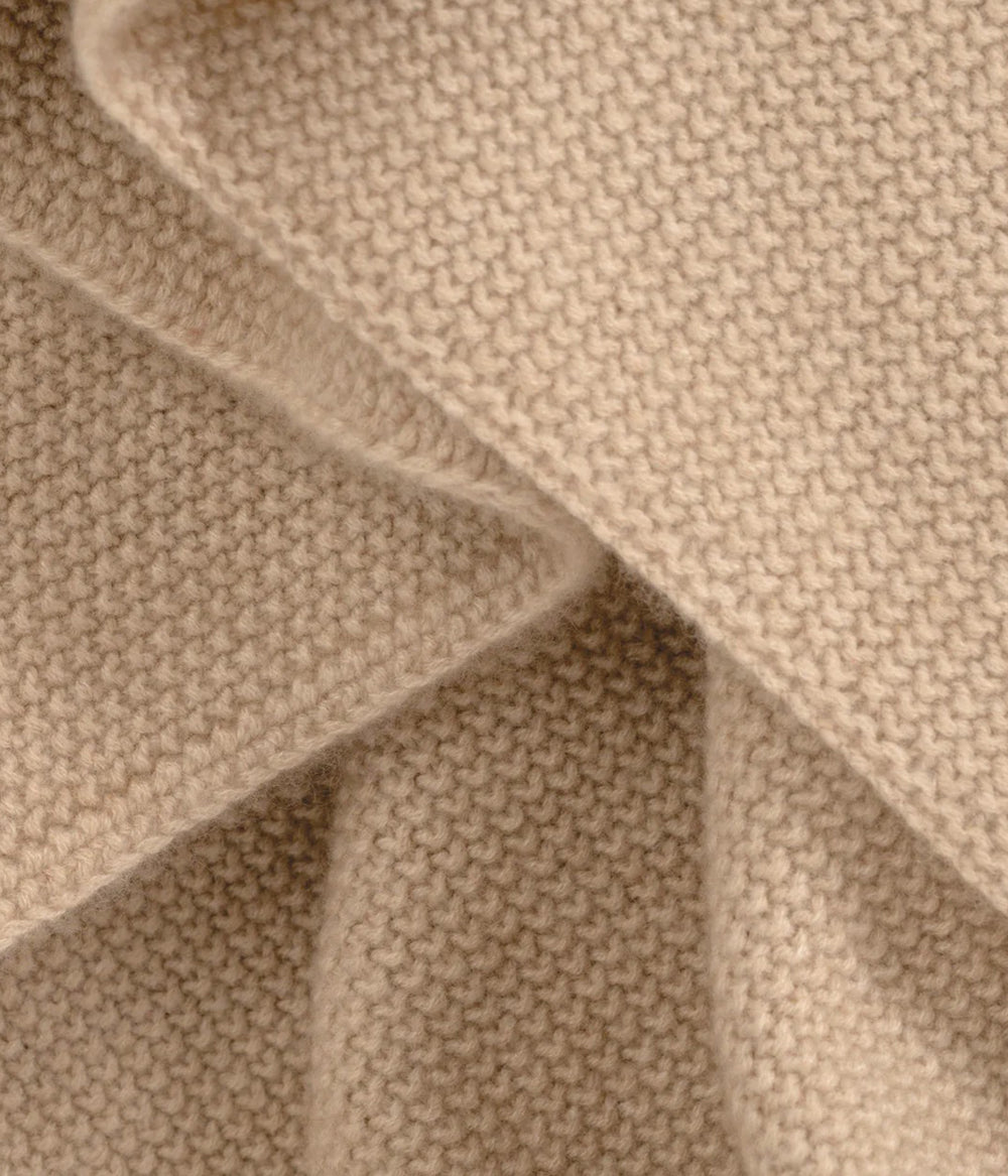 soft solid beige cashmere baby blanket