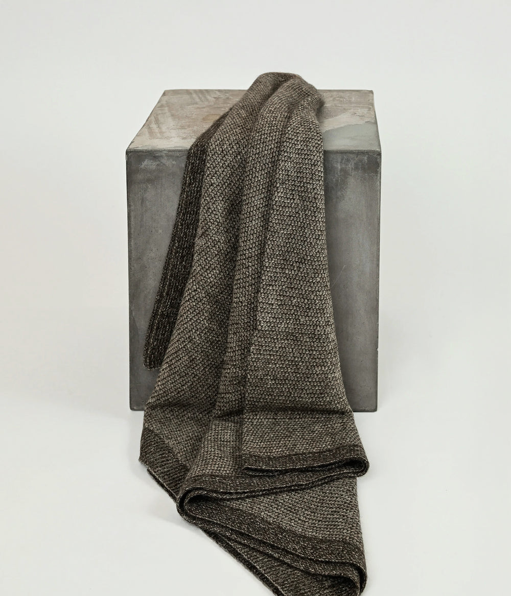dark brown throw blanket handcrafted in Mongolia