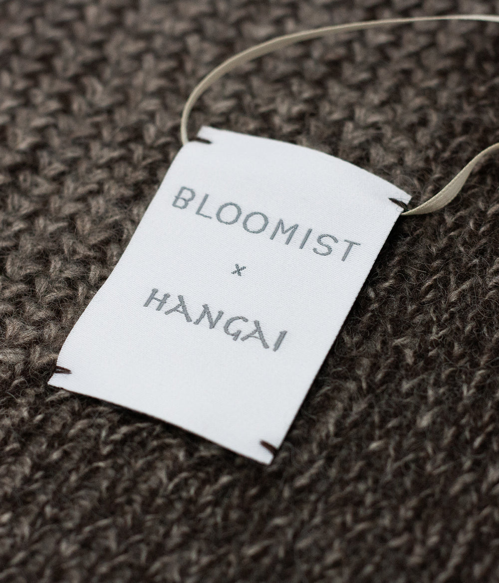 honeycomb blanket in chocolate and platinum tones