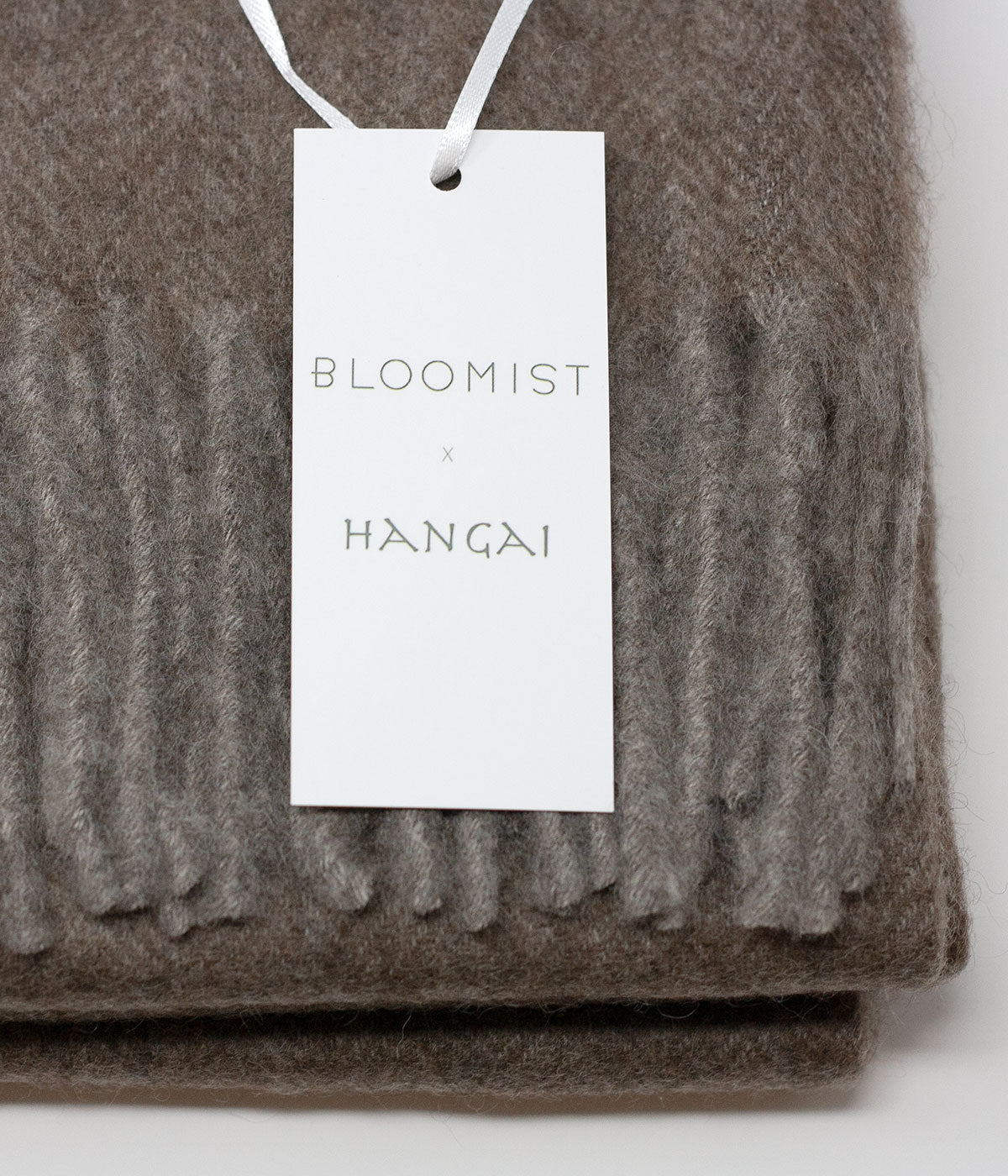 Cappuccino Herringbone Woven Yak Down Throw - Thumbnail 3