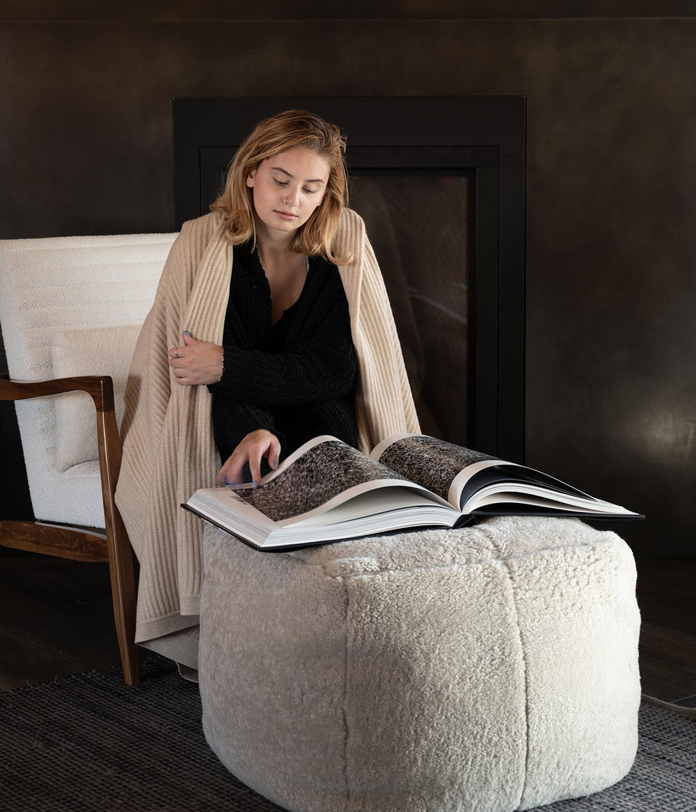 Mongolian Cashmere Knit Throw, lightweight and sumptuously soft for every season