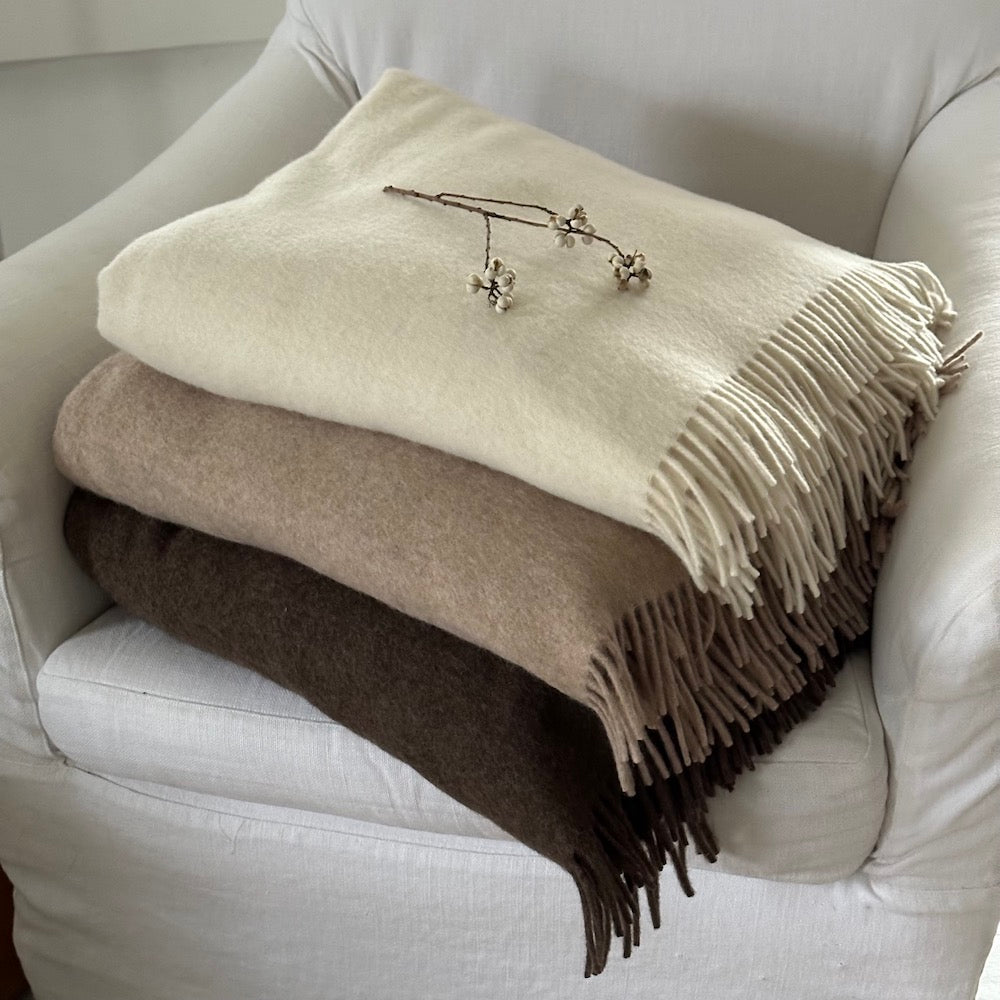 Solid Recycled Alpaca Throw - Bloomist