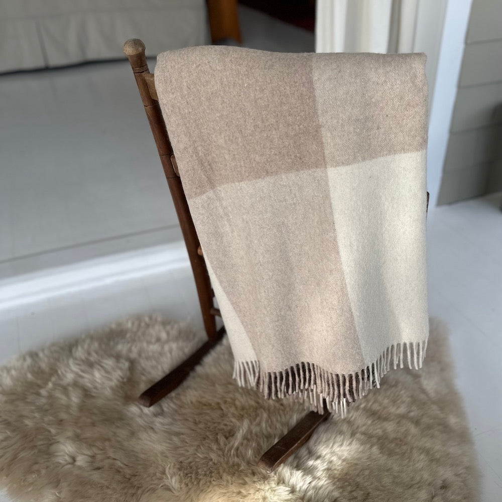 Plaid Recycled Alpaca Throw - Bloomist