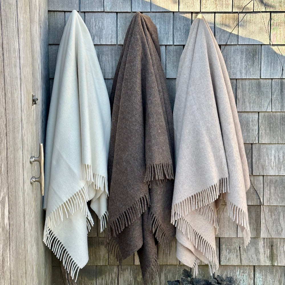 Solid Recycled Alpaca Throw - Bloomist