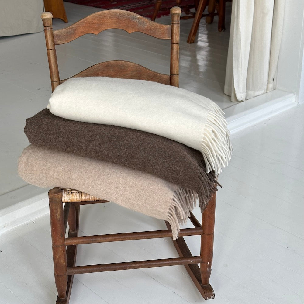 Solid Recycled Alpaca Throw - Bloomist