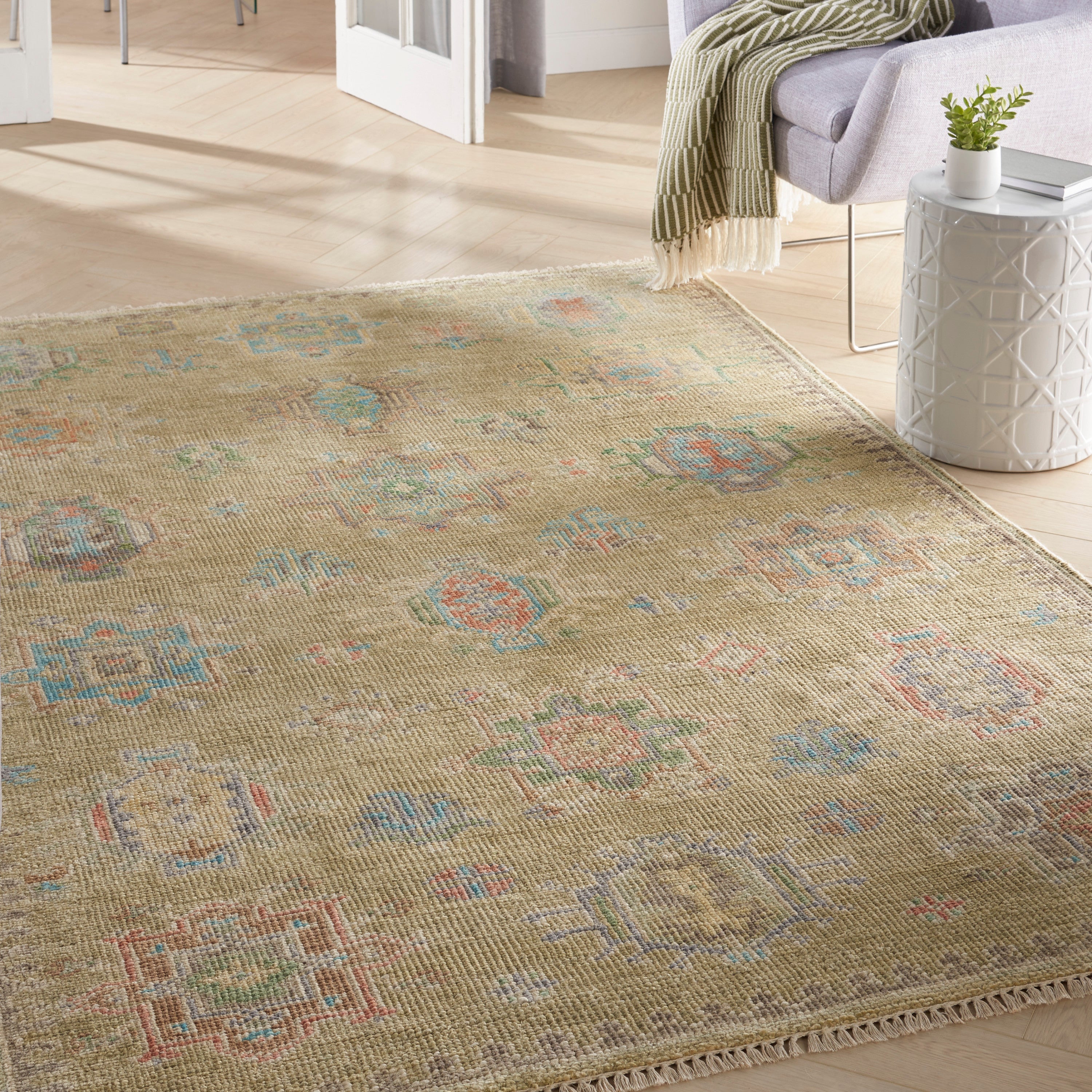 Odessa ODS05 Floral Vintage Sage Area Rug