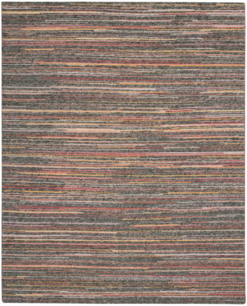 Plateau PAE01 Textured Modern Grey Flame Area Rug