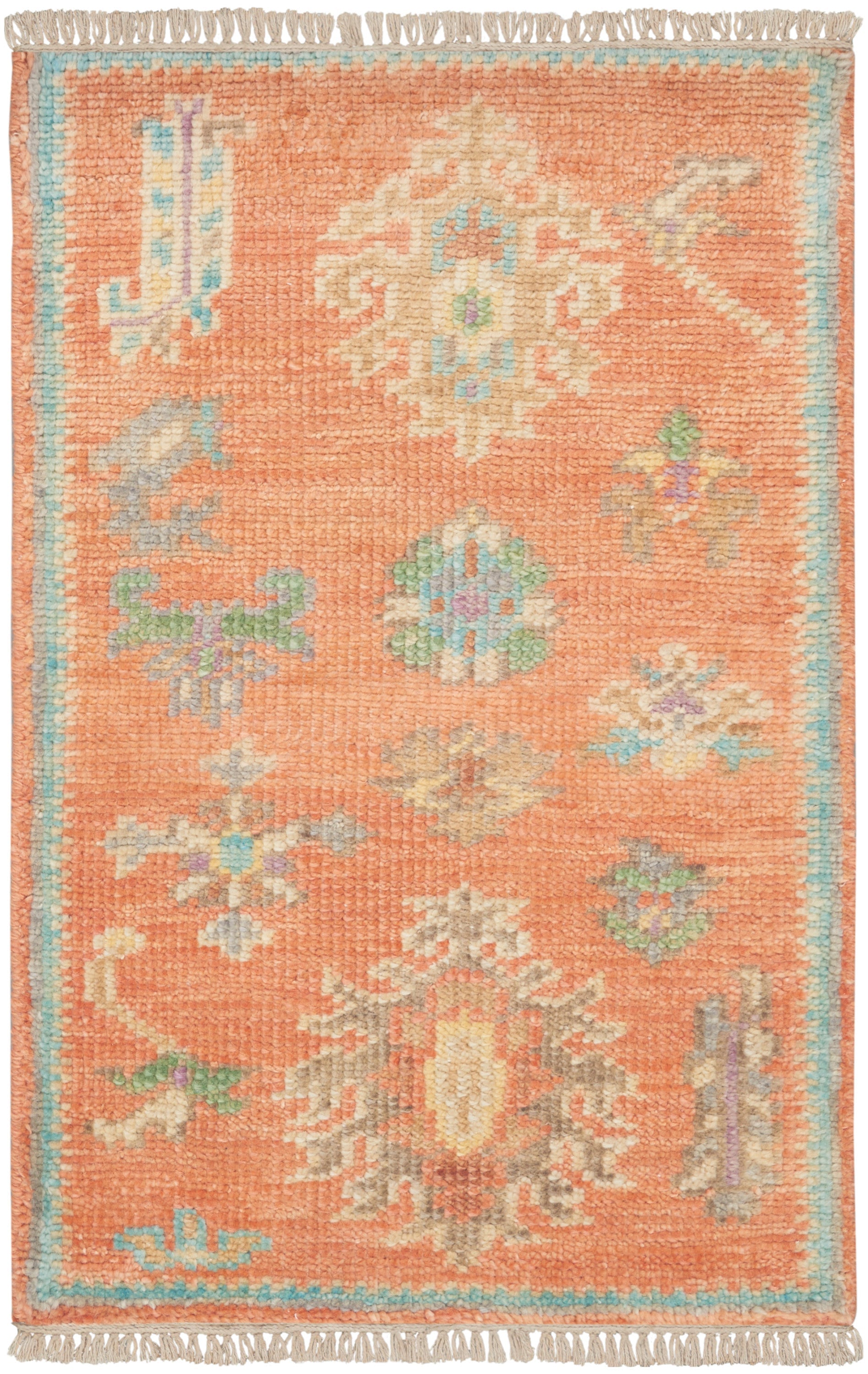 Odessa ODS04 Floral Vintage Brick Multicolor Area Rug