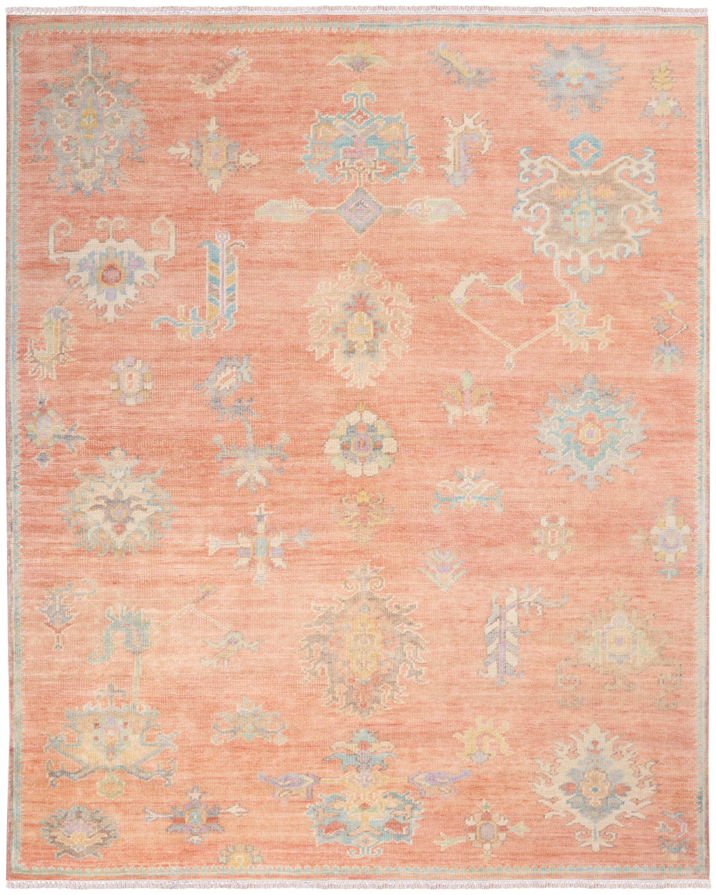 Odessa ODS04 Floral Vintage Brick Multicolor Area Rug