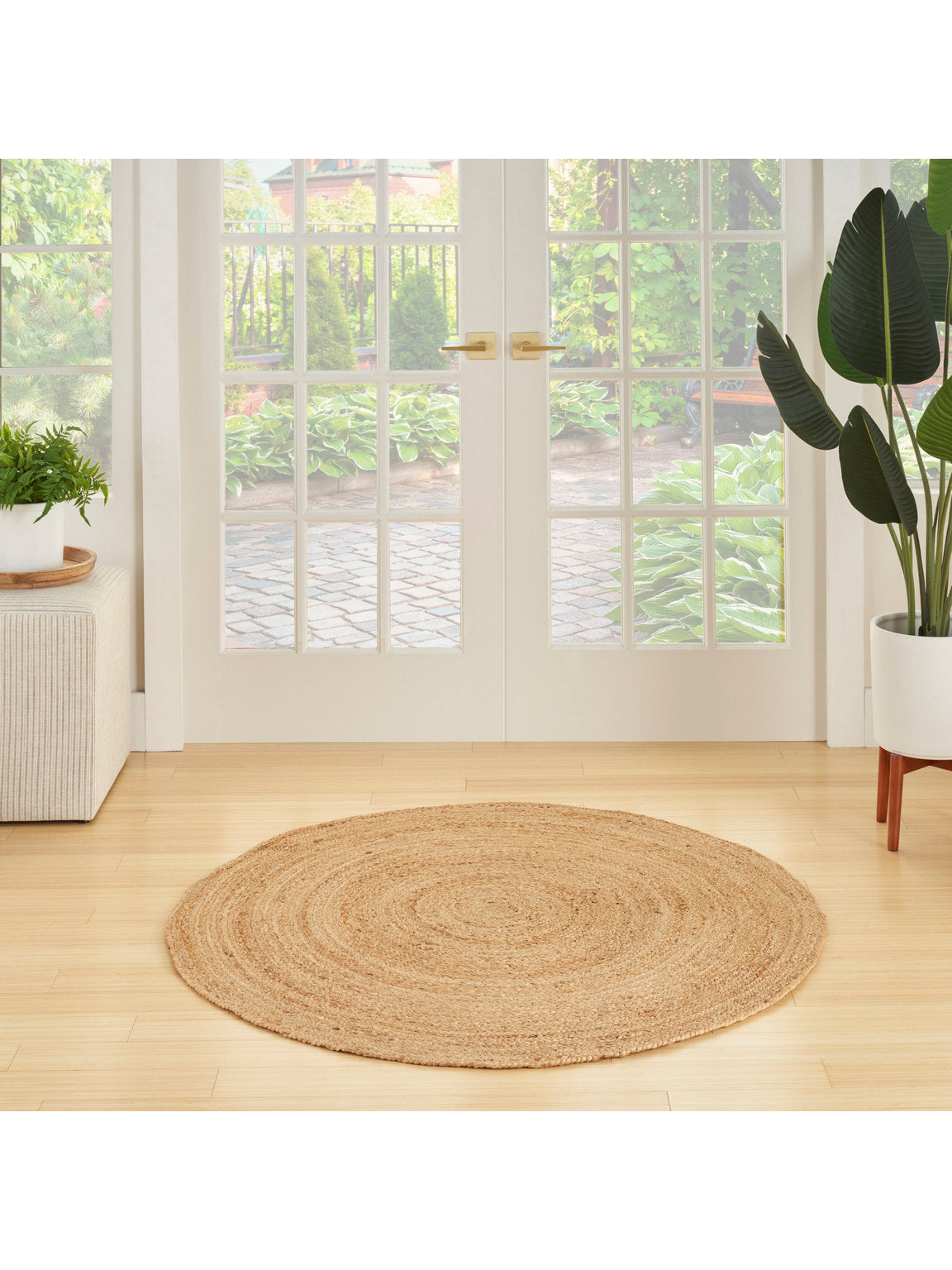 Natural Jute NJT03 Solid Farmhouse Natural Area Rug