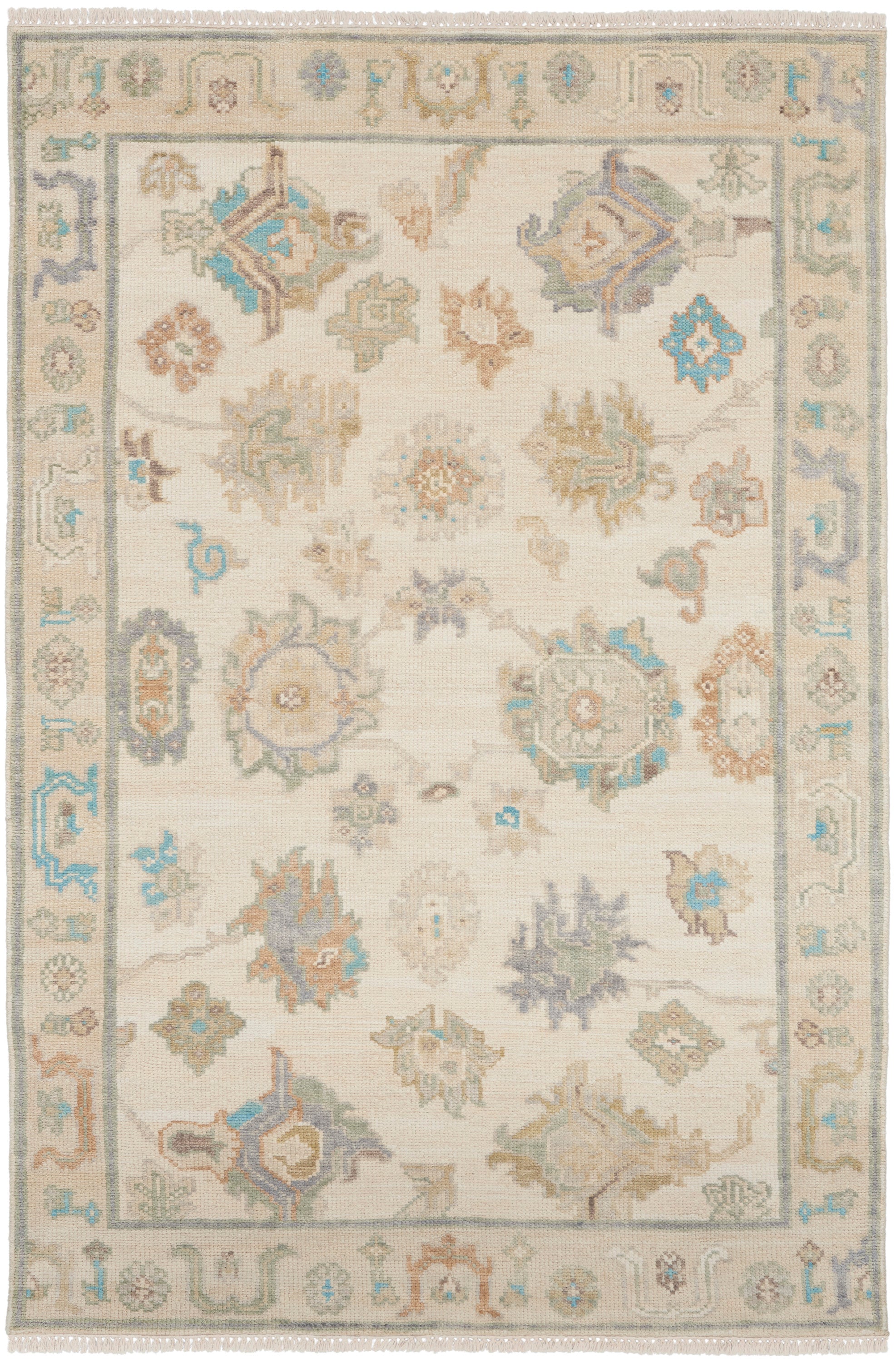 Odessa ODS06 Floral Vintage Ivory Multicolor Area Rug