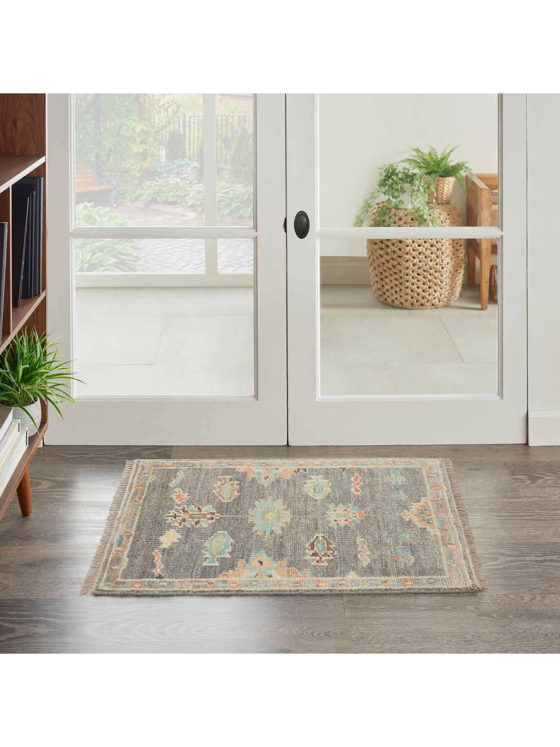 Odessa ODS02 Floral Vintage Dark Grey Multicolor Area Rug