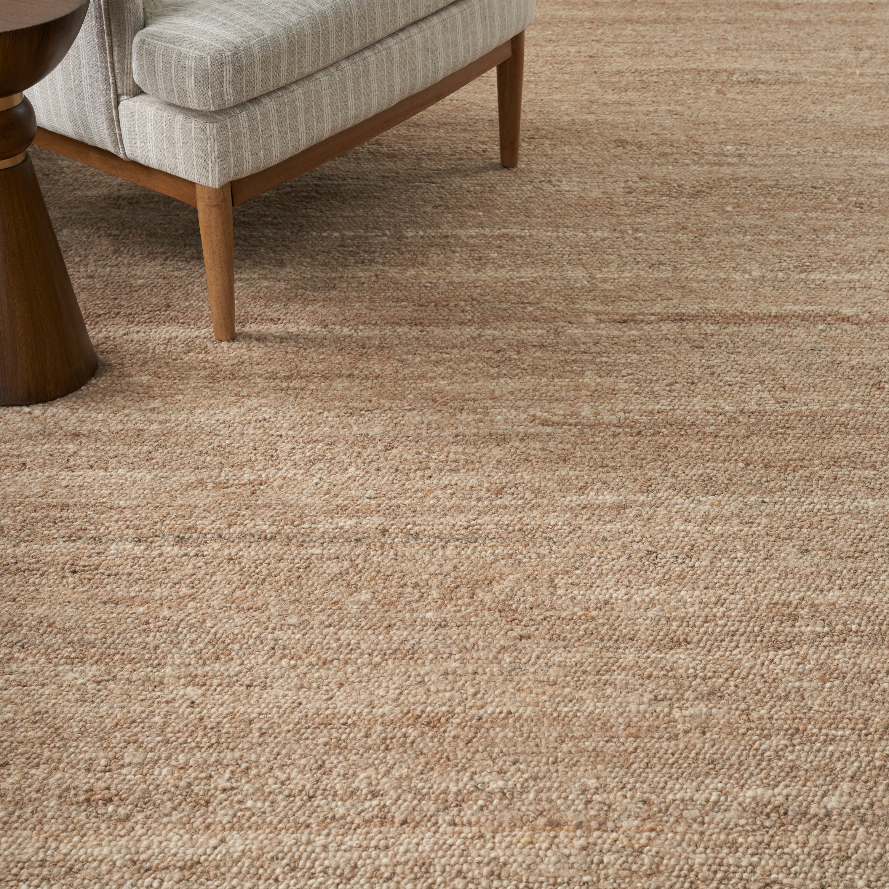 Alanna Solid Farmhouse Beige Area Rug