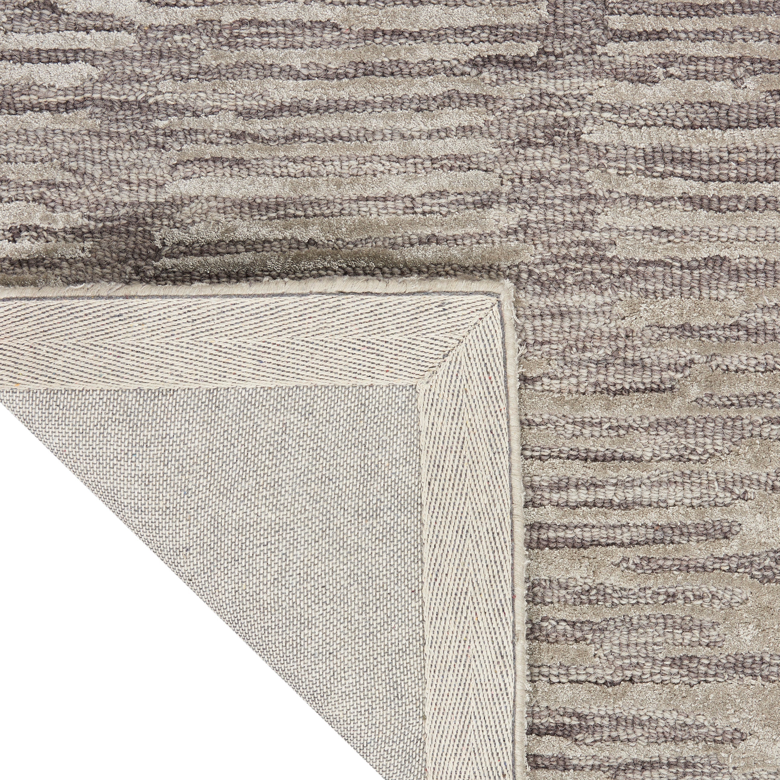 Ck010 Linear LNR01 Textured Modern Grey Area Rug