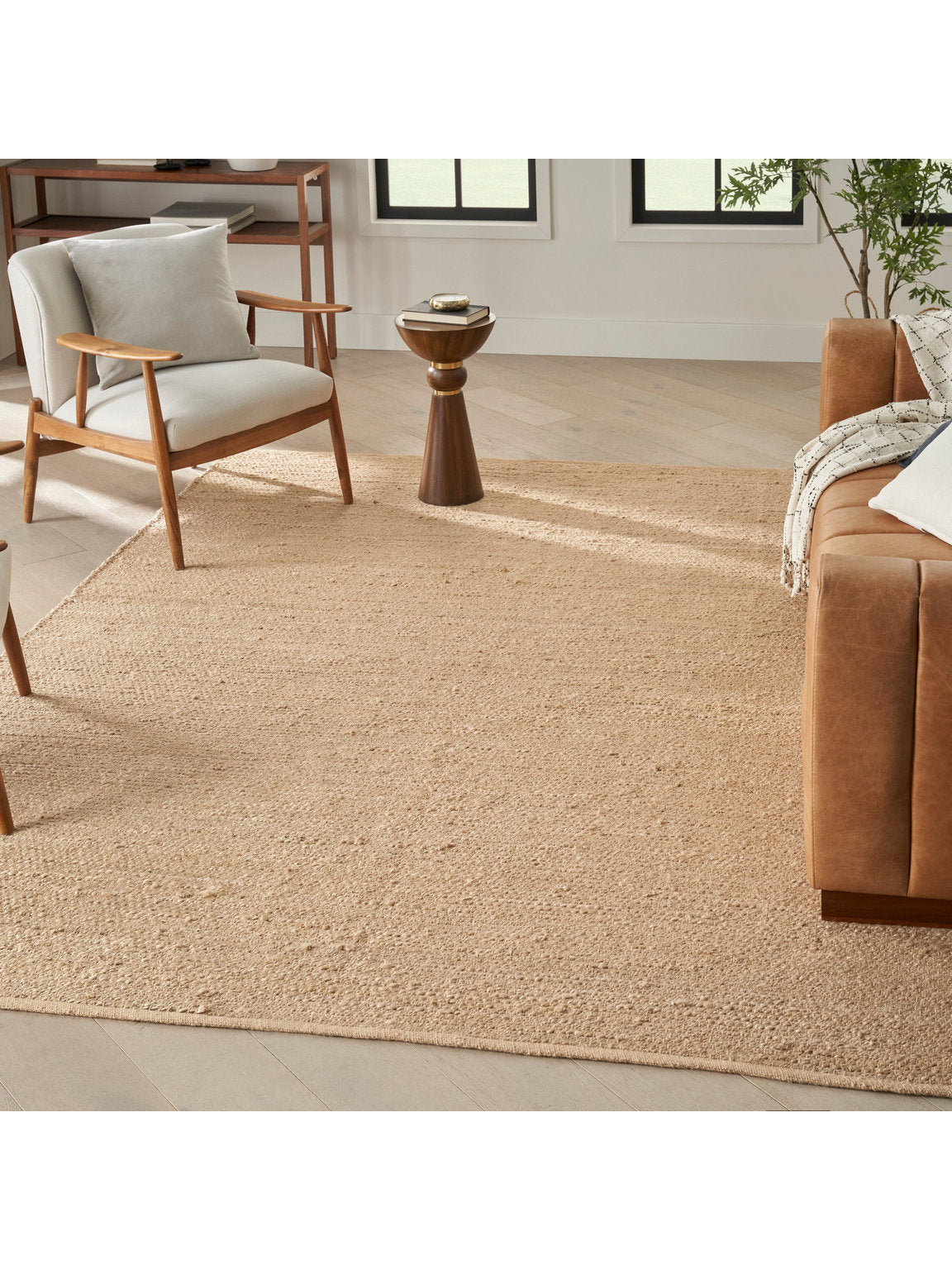 Natural Jute NJT01 All-over design Farmhouse Bleached Area Rug