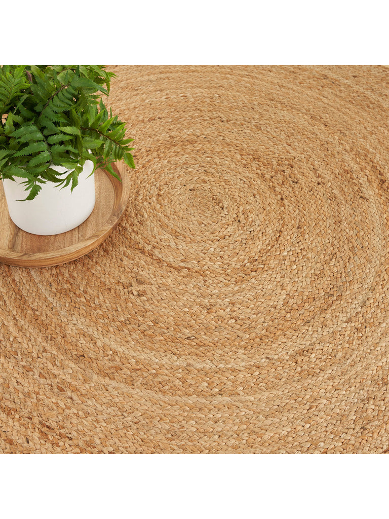 Natural Jute NJT03 Solid Farmhouse Natural Area Rug