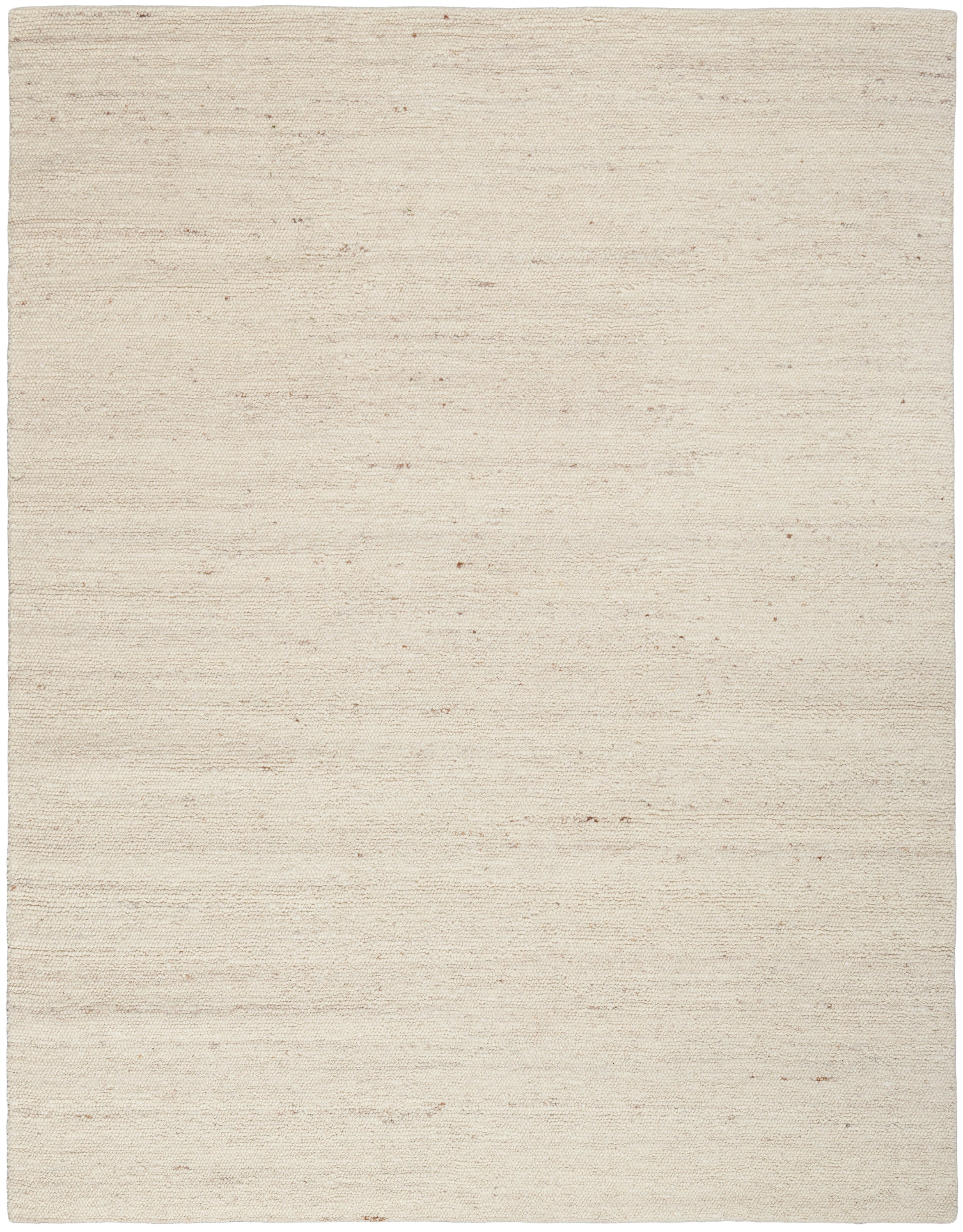 Alanna Solid Farmhouse Ivory Area Rug