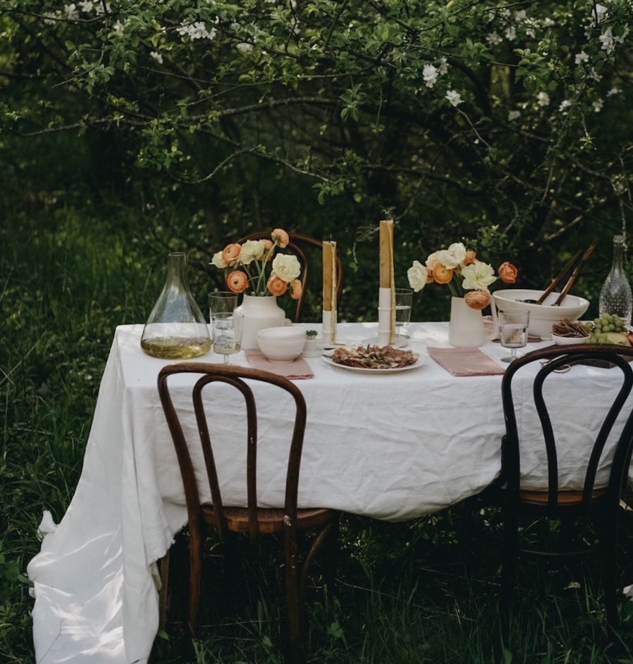 Fringed Linen Tablecloth - Bloomist