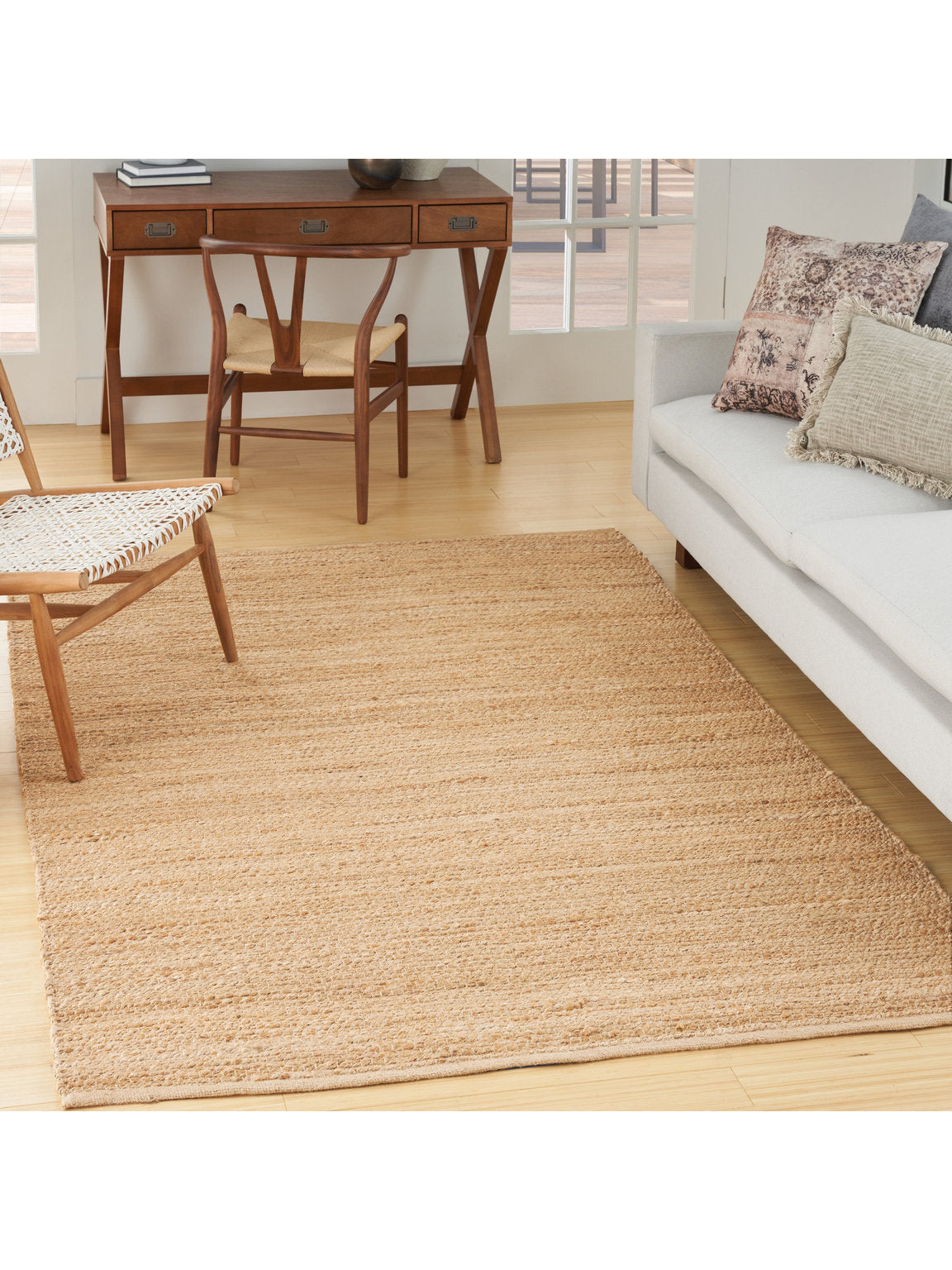 Natural Jute NJT01 All-over design Farmhouse Bleached Area Rug