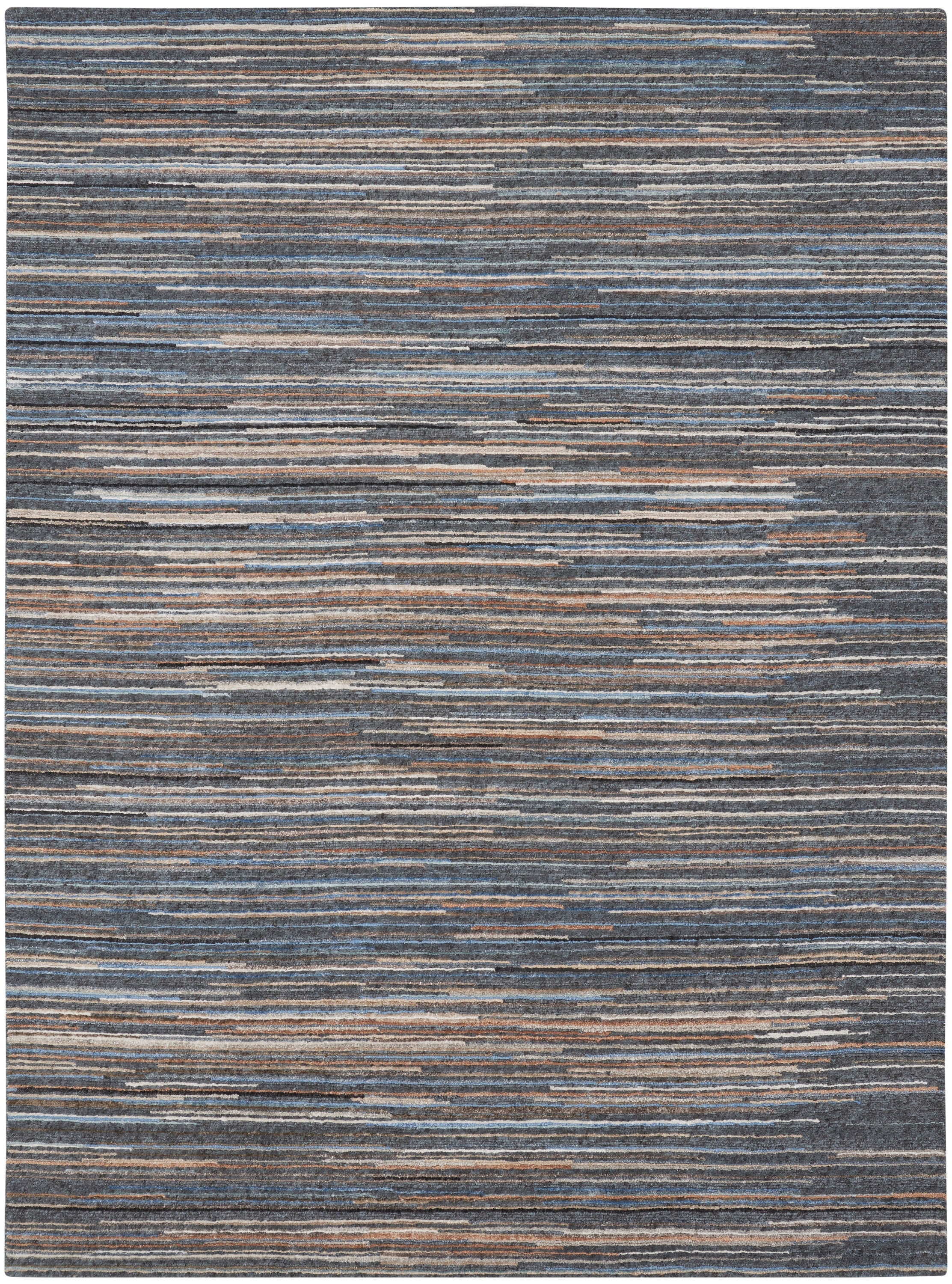 Plateau PAE01 Textured Modern Blue Area Rug