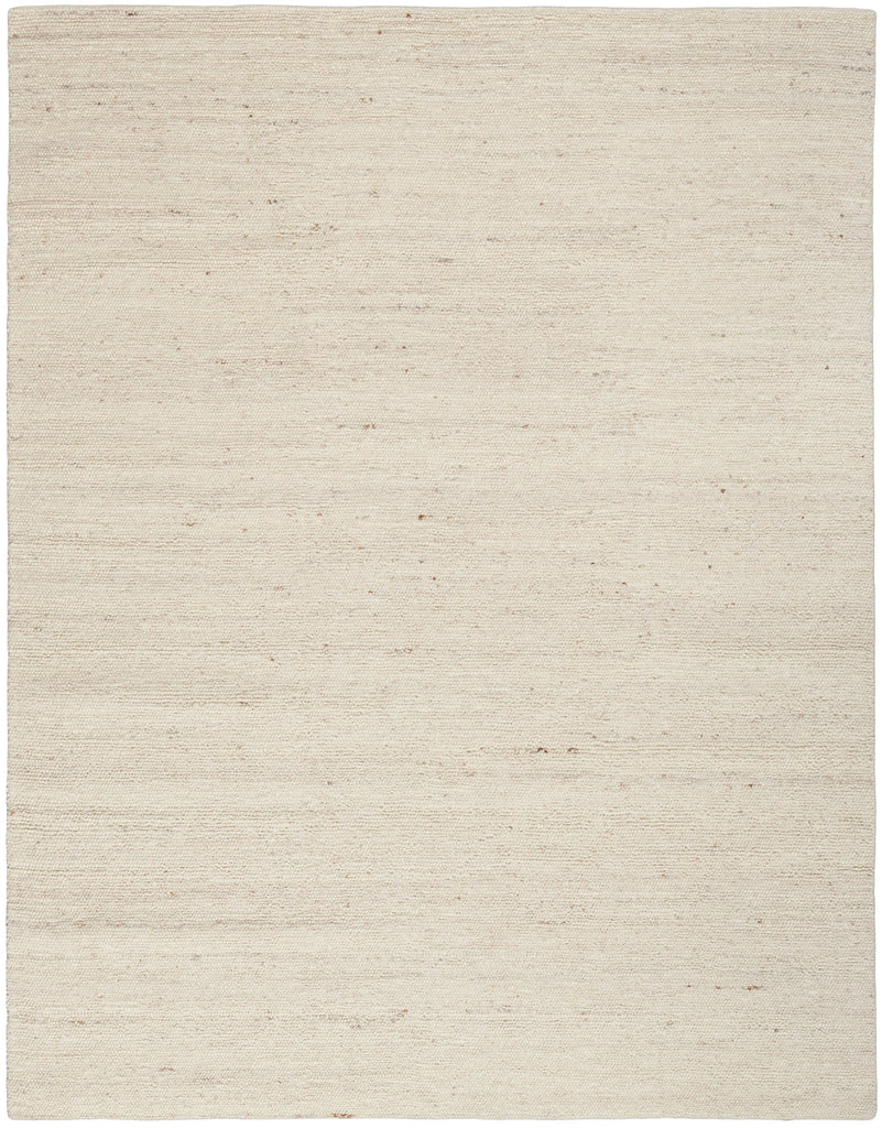 Alanna Solid Farmhouse Ivory Area Rug