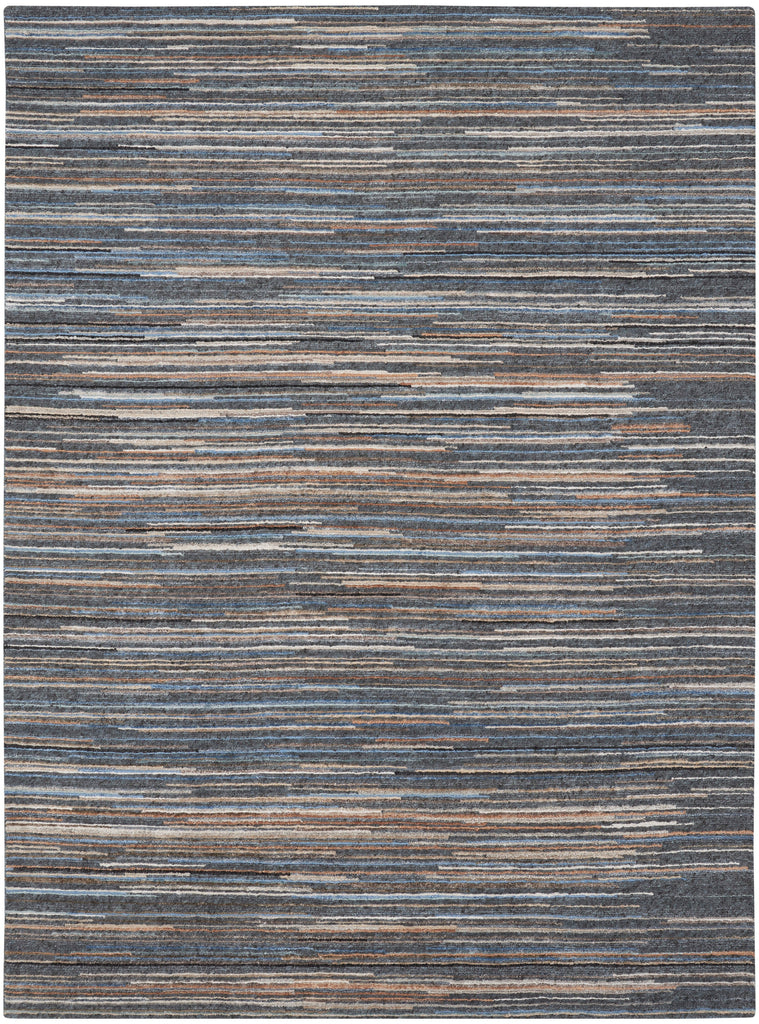 Plateau PAE01 Textured Modern Blue Area Rug